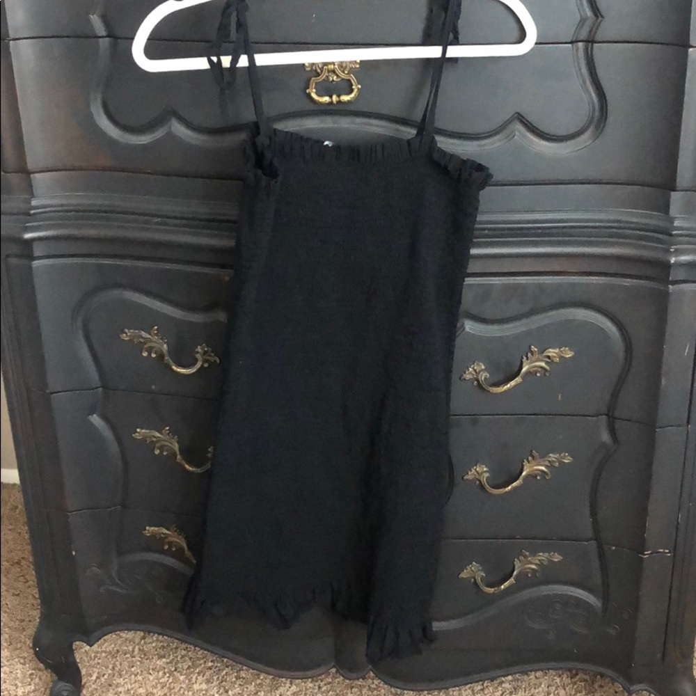 Black midi dress
